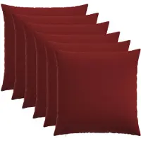 vidaXL Kussensloop 6 st HEERLEN Wijnrood 55 x 55 cm Stof