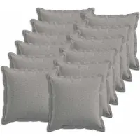 vidaXL Kussensloop 12 st HOUTEN Wolkgrijs 45 x 45 cm Faux Linnen