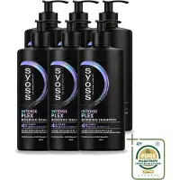 Syoss 6 x – Shampoo – Intense Plex – 440 ml - Wasstrips - Haarherstel - Haarversterking - Haarbescherming - Haarbreuk Verminderen - Chemisch Behandeld Haar