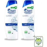Head & shoulders 2 x - Anti-Roos Shampoo - Classic - 400 ml - Grootverpakking - Vaatwasstrips - Roosvrij Haar - Hoofdhuid Verzorging - Anti-roos Shampoo - Microbiome Balance - Hoofdverzorging