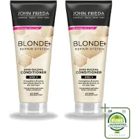 John Frieda 2 x Blonde+ Repair Conditioner voor beschadigd blond haar - 250 ml - Voordeelverpakking - 2 stuks