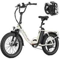SmartAI 20-inch Elektrische Vouwfiets -48V 15Ah- Actieradius 75km - 25 km/uShimano 7 versnellingen - 60NM - 20 Inch opvouwbare City Commuter E-Bike -Elektrische Stadsfiets–Wit