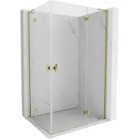 Mexen Mist-H L Duo draaideur douchecabine rechts 90 x 95 , transparant, goud - 8A5L-090L-095P-50-00