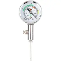 Markenlos Mini luchtdrukmeter voor sportballen - Gemakkelijk afleesbare manometer voor basketbal, voetbal en volleybal, met nauwkeurige metingen