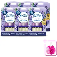 Ambi Pur 6 x - 3Volution - Navulling - Lavendel - 20 ml - Bulkverpakking - Geurverspreider - Douchemop - Lavendel