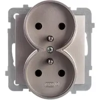 Ospel GP-2GRZ/m/45, satijnstaal, IP20, 16 A, 71 mm, 48 mm, 71 mm