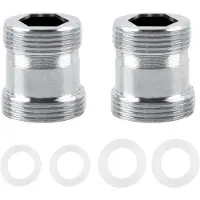 Markenlos Kraanadapter M22 naar M24 - Set van 2 - Messing