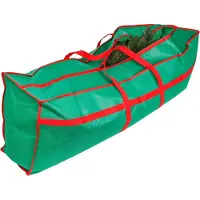 Merkloos Omgoods- Kerstboomhoes met ritssluiting - Opbergtas voor kunstdennenbomen - 120 x 43 cm - Geschikt voor bomen tot 210 cm - Ruimtebesparend opvouwbaar - Robuuste handgrepen