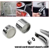 Markenlos Vervangingsluchter voor keuken- en badkamerkranen - Waterbesparende sproeikop met een 24 mm NPT-aansluiting voor een efficiënte waterstroom