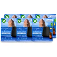Air Wick 6 x Essential Mist - Automatische Luchtverfrisser Kit - Innerlijke Rust - Eucalyptus & Lavendel - Voordeelverpakking - 6 stuks