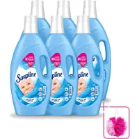 Soupline 6 x – Wasverzachter – Hemels Fris – 1,9 L - Bulkverpakking - Wasverzachter - Douchemop - Wasgoed