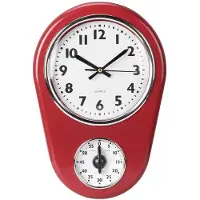 Merkloos Solidchoice - Vintage Wandklok met Grote Cijfers voor Keuken