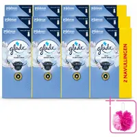 Glade 12 x - Touch & Fresh Navulling - Pure Clean Linen - 2 × 10 ml - Bulkverpakking - Navulling - Douchemop - Geur