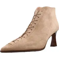 Hispanitas Dames Taupe leren laarsjes Paris (38), Leer, 3 tot 5 cm, Ritssluiting, Casual HI264960