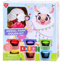 Playgo klei boerderijdieren speelset - 6 potjes kleurrijke klei.
