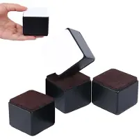 OEM Verhogers voor meubels, gemaakt van koolstofstaal - Zelfklevend - Geschikt voor banken, kasten, tafels en bureaus - 4 stuks - Vierkant - Zwart - Diameter 6 cm - Hoogte 5 cm