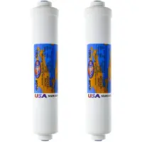 Dripio 2 waterfilters, type K2533, 2" x 10", GAC-inlijnbestekking, met 1/4" snelkoppelingen