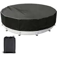 Markenlos Ronde zwembaddekking, 122 x 30 cm - Beschermende folie - Houdt uw zwembad schoon - Ideaal voor buitengebruik - ShopVlot