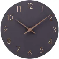 Merkloos Solidchoice - Stille Wandklok Modern - Grote Zwarte Klok voor Huiskamer en Keuken