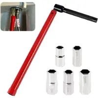 Markenlos Complete set voor het aansluiten van mengkranen - sleutel van 8-12 mm voor sanitairinstallaties en basiskranen