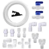Dripio Aansluitset voor wateraansluiting van een koelkast, 14-delig, 1/4 inch