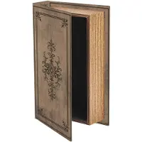 Merkloos Omgoods - Vintage Boekopbergdoos met Bruin Gothic Patroon