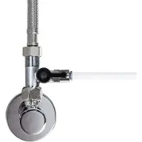 Dripio T-stuk afsluitventieladapter, messing, model 2908, voor waterfilters