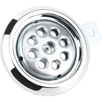 Markenlos Luidspreker voor motorfietsen met chromen afwerking, 110 dB volume, waterdicht, 12V, ideaal voor motorfietsen en scooters