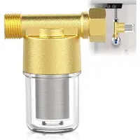 Dripio Voorfilter voor leidingen, 3/4 inch, 40 μm, roestvrij staal, messing