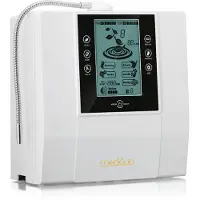 Dripio Waterionisator met 9 platen, pH-waarde 3,0–11,5, UV-licht, wit