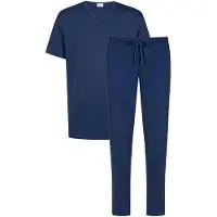 Mey Pyjama kort 'Solid Night' donkerblauw