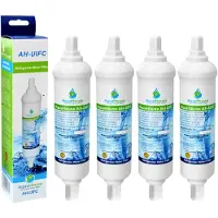 Dripio 4-delige set koelkastwaterfilters met schroefkoppelingen