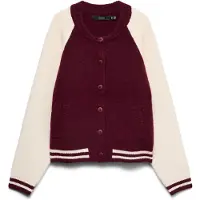 Vero Moda Gebreid vest 'FRANNIE' ecru / rood