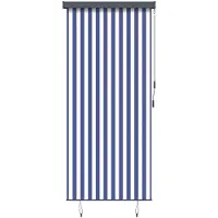vidaXL Rolgordijn voor buiten 120x250 cm blauw en wit