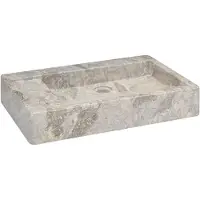 vidaXL Gootsteen 58x39x10 cm marmer grijs