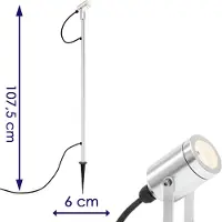 Konstsmide Tuinspot Monza 107cm - 3000K metaalgrijs