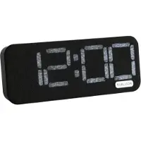 Karlsson Roanne LED Wekker | 17.6x6.6x3cm | Zwart