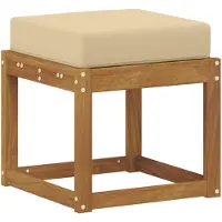 vidaXL Buitenstoel Bank Massief Acacia Hout Natuurlijk en Beige