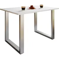 VCM Premium houten eettafel, model Xona, kleur zilver