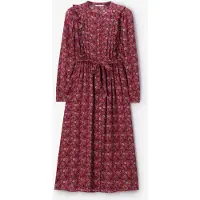 Sissy-Boy Donkerrode jurk met bloemenprint | Maat: L