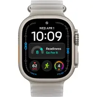 Apple Watch Strap 49mm - Black Titanium Finish - Translucent Gray - Ocean Band