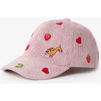 Sissy-Boy Lichtroze corduroy pet met embroidery