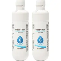 Dripio Waterfilter voor koelkast, model LT1000P, 2 stuks, wit, geschikt voor Kenmore 9980
