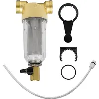 Dripio Waterfilter, 1 inch, sedimentfilter, 40 µm, met spoelfunctie, inclusief adapters