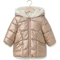Mayoral Baby Jassen Reversible Faux Fur Jacket - Roze - Maat 98
