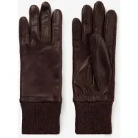 Hestra donkerpaarse leren handschoenen | Maat: 8