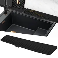 OEM Siliconen afdruipmat - spatel voor de kraan bij de keukenkraan - zwart, 60 cm