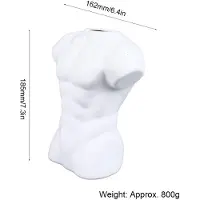 Merkloos Omgoods - Sculpturale Body Vase van Aardewerk voor Bloemen