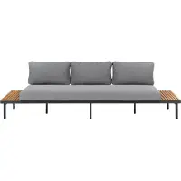 Beliani FIVIZZANO - Tuinloungebank 3-zits - Grijs - Acaciahout