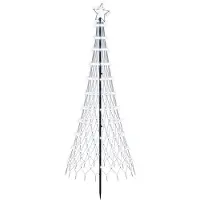 vidaXL LED kerstboom 180 cm 230 LED's Koel wit IJzer Zwart